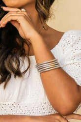 5 Piece Pack Glitter Jelly Bangle Bracelets Set, Bracelets, $ 21.95, A Moment Of Now™
